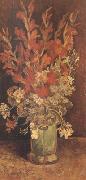 Vase with Gladioli and Carnations (nn04), Vincent Van Gogh